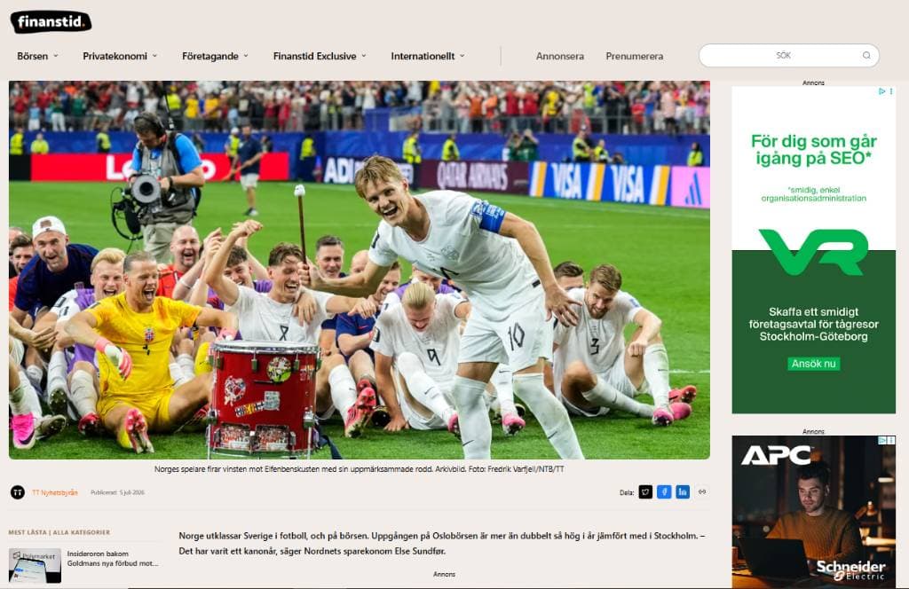 Idag: ren, luftig artikelvy med tydlig rubrik, stor bild och lättläst text.