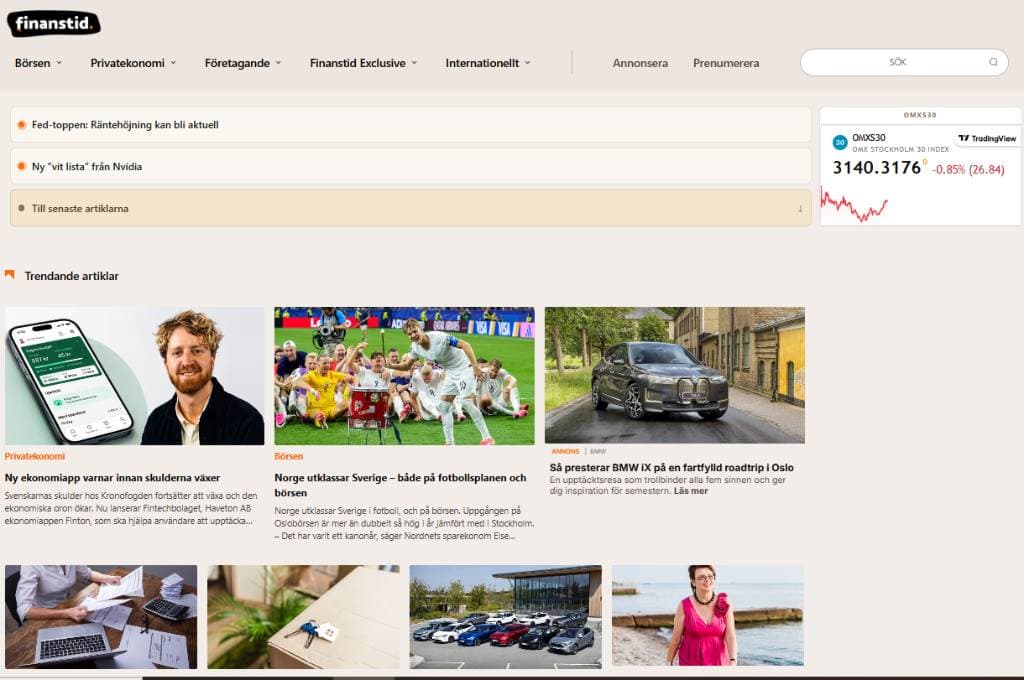 Finanstid – den nya, ombyggda sajten