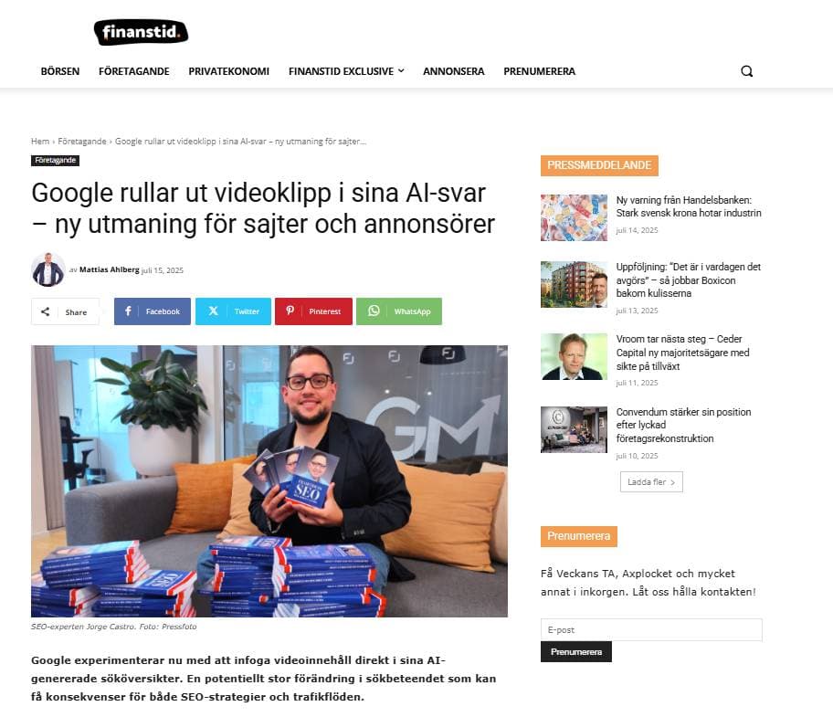 Tidigare: en trång artikelmall med rörig layout.